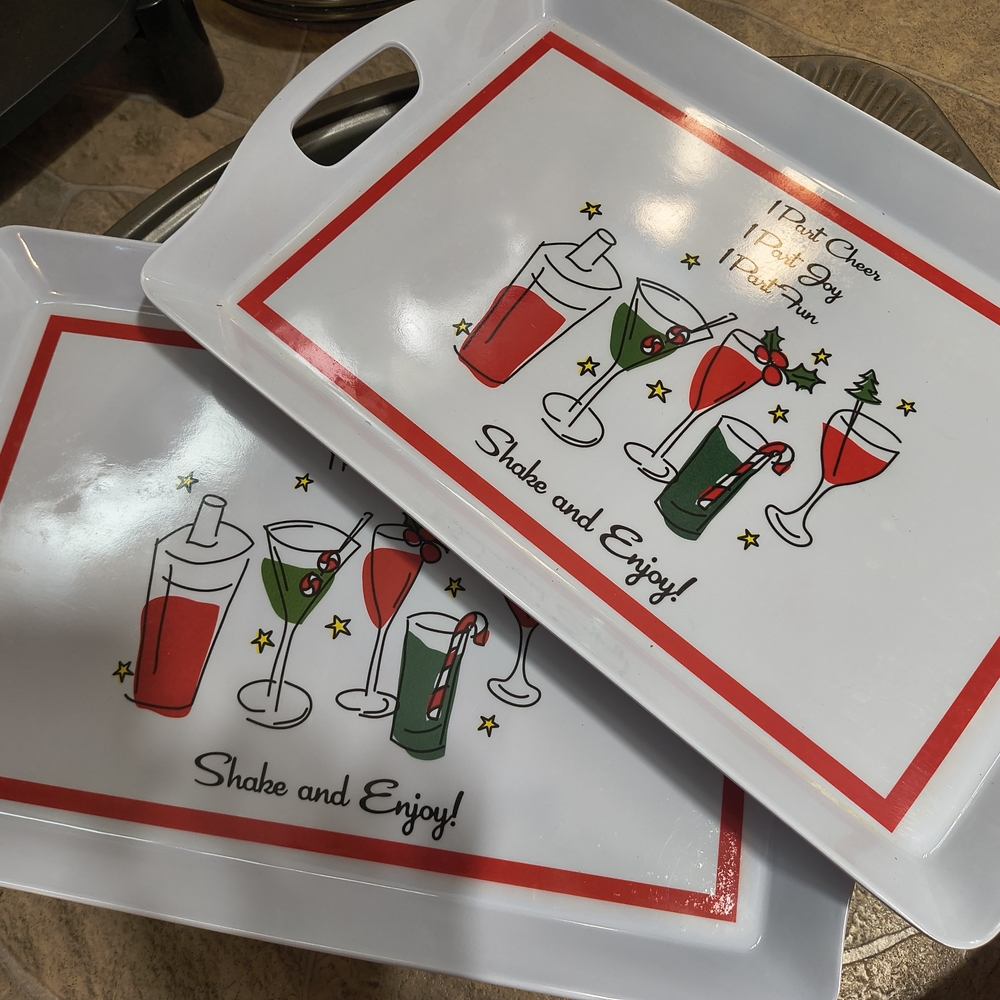 Festive Cocktail Serving Trays